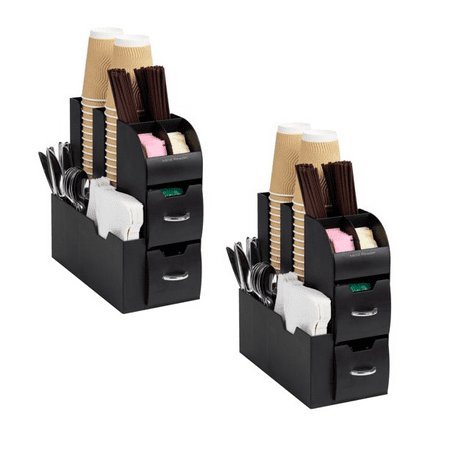 

Anchor Collection 36-Cup Upright Condiment Organizer Set of 2 Black