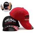 thumbnail image 2 of Embroidery Donald Trump 2024 Hat Usa Flag Great Again President Baseball Hats, 2 of 5