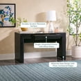 thumbnail image 3 of Walker Edison Modern Waterfall 1-Drawer Writing Desk, Black, 3 of 12