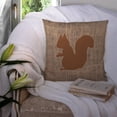 thumbnail image 3 of Carolines Treasures BB1119-BL-BN-PW1414 Squirrel Burlap and Brown   Canvas Fabric Decorative Pillow BB1119 14Hx14W, 3 of 4