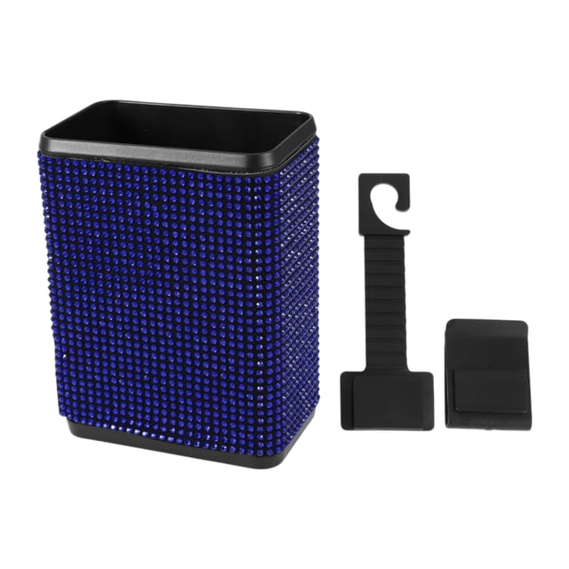 Estuche para Gafas de Sol de Coche Único Bargains Soporte Universal para Gafas de Sol ABS, Piedras de Rhinestone Azul 9.13"x3.94" 1 Pcs