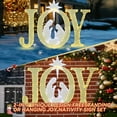 thumbnail image 6 of Starfree 49-inch Outdoor JOY Christmas Nativity Decoration Large Lighted JOY Sign Christmas Holiday Decorations Twinkling LED Hang/Stand Yard Signs, 6 of 11