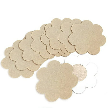 

〖Roliyen〗Pro Beauty Tools Beauty Tools On Tops Disposable Pasties Bra Breast Covers Stick Nipple 10Pairs Petal Other