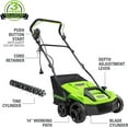thumbnail image 2 of Greenworks 13 Amp 14" Corded Dethatcher / Scarifier DT13B00, 2 of 4