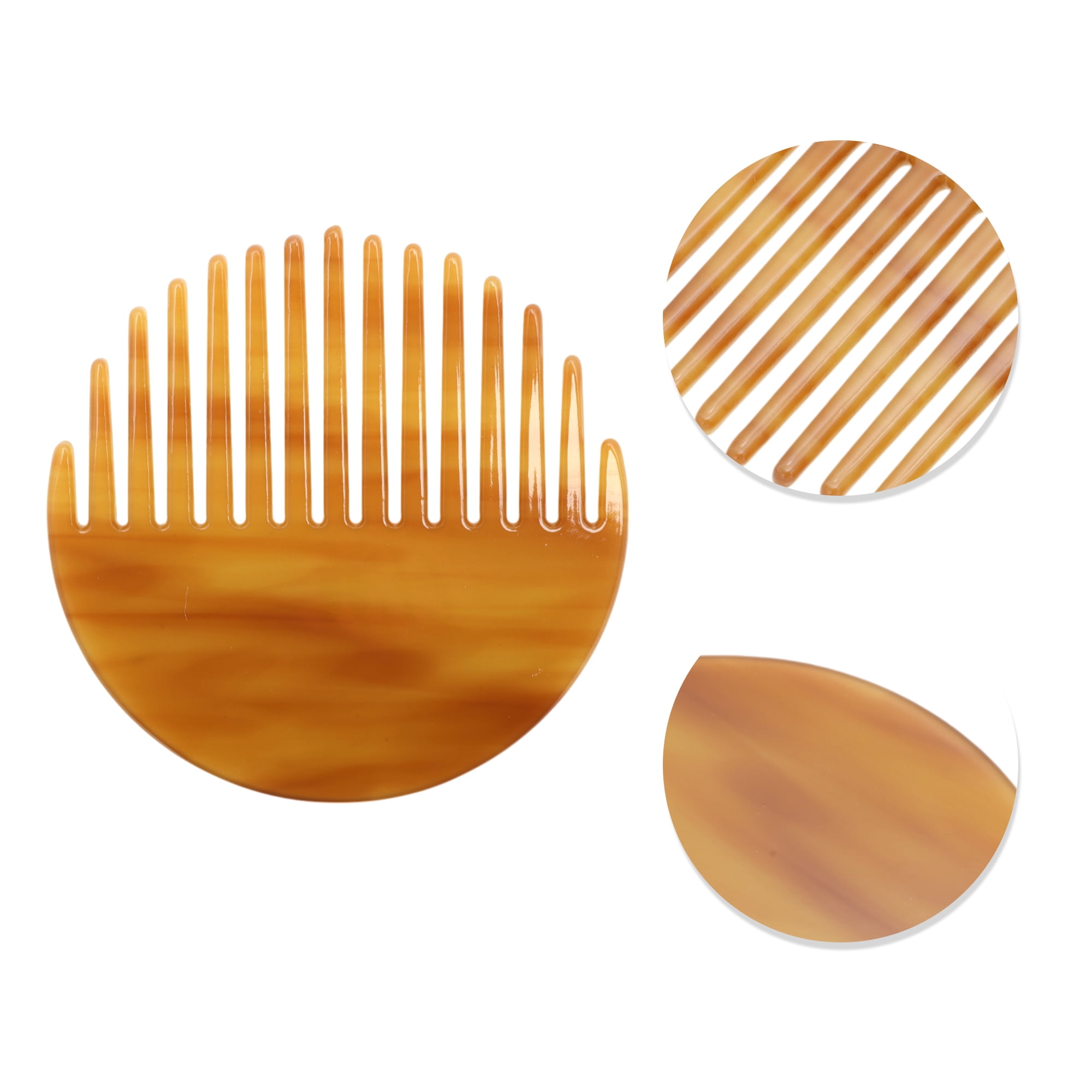 Unique Bargains 1 Pc Convenient Round Hair Comb for Styling Detangling Coffee Color