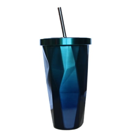 

Stainless Steel Tumbler Vacuum Insulated Coffee Cup Double Wall Travel Flask Mug with Lid and Straw Color Mixing Design 3 Colors