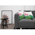 thumbnail image 3 of Ambesonne Tropical Throw Pillow Cover 2 Pack, Exotic Nature Flamingo, 16", Green Pink Blue, 3 of 5