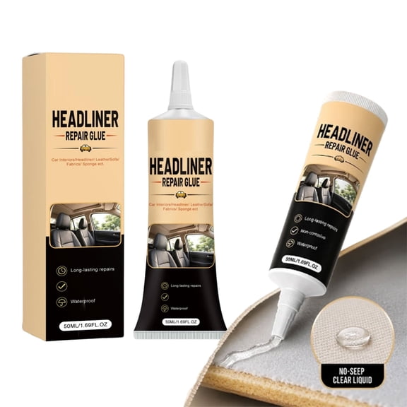 Waterproof Car Headliner Repair Glue, High Strength Adhesive for Car Ceiling & Fabric Repair