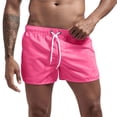 thumbnail image 7 of Boyscolos Mens Board Shorts Swimwear Summer Beach Swim Drawstring Shorts Surfing Sport Bathing Suit Athletic Gym Shorts Hot Pink XL, 7 of 7