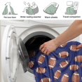 thumbnail image 4 of Football Icon Darkblue Pattern Soft Sherpa Fleece Throw Blanket, Warm Cozy Plush Blanket for Sofa Bed Couch, All Season, 40"x50", 4 of 5
