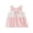 Pink, variant on Half Way to One Baby Girl 1/2 Half Birthday Outfit Summer Dress Sleeveless Square Neck Bow Embroidery A-Line Dress Toddler Baby Girls Plaid Gingham Dress