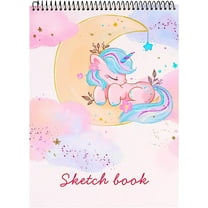 Sketch Book,Unicorn Cute Sketchbook, Spiral Bound, Acid Free Drawing Paper, 8.5 x 11 Inch, 100 Pages(50 sheets)