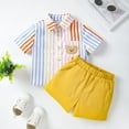 thumbnail image 4 of Futezty Toddler Boys Clothes Summer Outfit Sets, Summer Toddler Boys Short Sleeve Patchwork Color Pocket Tops Shorts Two Piece Outfits Set For Kids Clothes, 4 of 7