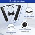 thumbnail image 4 of JILhome Weighted Jump Rope, 9.8 FT Adjustable Skipping Rope with Counter, Cordless Jump Rope with Large Cordless Ball for Gym, Fat Burning, Home Workout Equipment, Women, Men, Black, 4 of 8