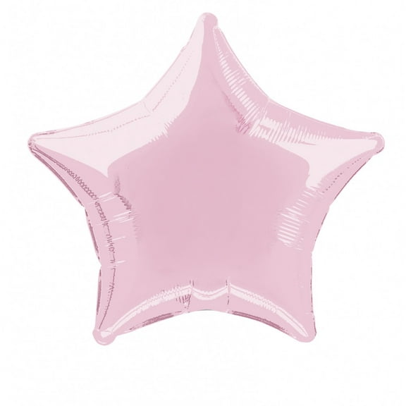 19 inch Star - Metallic Pearl Pastel Pink Anagram Foil Mylar Balloon - Party Supplies Decorations