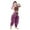 Purple-06, variant on Girls Carnival Party Costume Set Belly Dance Crop Top Pleated Harem Pants Set for Dress for 5-13Y