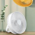 thumbnail image 4 of CIYISON 6.5'' USB Rechargeable Portable Fan with LED Lamp 3 Speed Settings 1200mAh, 4 of 20