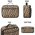 thumbnail image 3 of Black and Brown Leopard Print Insulated Lunch Bag Teens,Bento School Lunch Bag for Teens for Work,Picnic or Travel 10.6x7.7x4.3 Inches,12 Can Capacity, 3 of 6