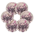 thumbnail image 2 of Beautiful Girl with Mask Coasters with Holder for Coffee Table 6 Pcs Drink Coaster Sets Absorbent for Home Decor 4 inch, 2 of 7