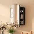 thumbnail image 6 of Strafriture Medicine Cabinet with Mirror 15.75x23.62 inch Mirrored Medicine Cabinets with Storage for Bathroom Black Bathroom Mirror Cabinet with Adjustable Metal Shelves, 6 of 16