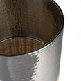 thumbnail image 5 of happimess Asher Modern 4.13-Gallon 2-Tone Natural Wicker/Metal Cylinder Waste Basket, Chrome/Natural, HPM1102B, 5 of 8