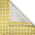 thumbnail image 3 of Ambesonne Checkered Kitchen Curtains, Retro English Yellow, 55"x39", Yellow White, 3 of 3