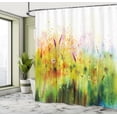 thumbnail image 5 of Ambesonne Floral Shower Curtain, Violet Garden Flower, 69"Wx70"L, Green, 5 of 5