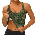 thumbnail image 3 of Naloa Green Camouflage Skull Sports Bras for Women,Sports Bras for Women High Support with Removable Pads-XX-Large, 3 of 8
