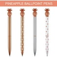 thumbnail image 3 of WSNIJFU Pineapple Pens Metal Ballpoint Pens Rose Gold Pens fo Office Supplies, 1.0 mm, Black Ink (12 Pieces), 3 of 7
