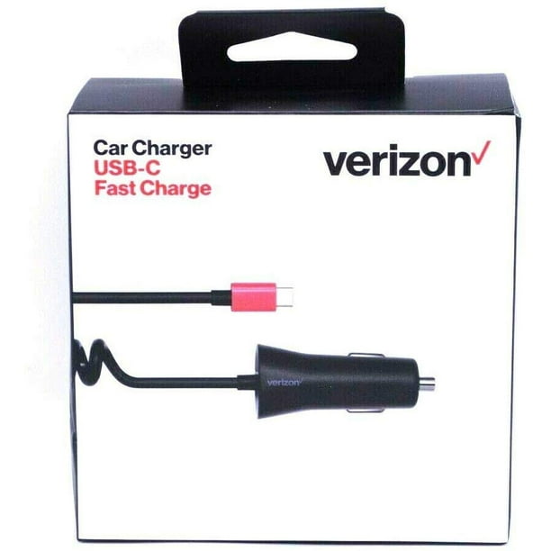 Verizon USB TypeC Rapid Car Charger Samsung Galaxy S10/S9/S8/Note 8/9 Pixel 3XL