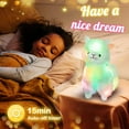 thumbnail image 5 of 13,5" (Aprox. 34,9 cm) Animal de Peluche de Alpaca Brillante Llama Blanca LED Juguete de Peluche Suave con Luz Nocturna Colorida Regalo de Amigo Brillante para la Hora de Acostarse para Niños Pequeño, 5 of 5