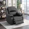 thumbnail image 5 of BSHTI PU Manual Recliner Chair – Single Sofa Recliner with Adjustable Backrest, High-Density Foam, Hardwood Frame, Comfort Lazy Chair for Living Room, Bedroom, Black, 5 of 13