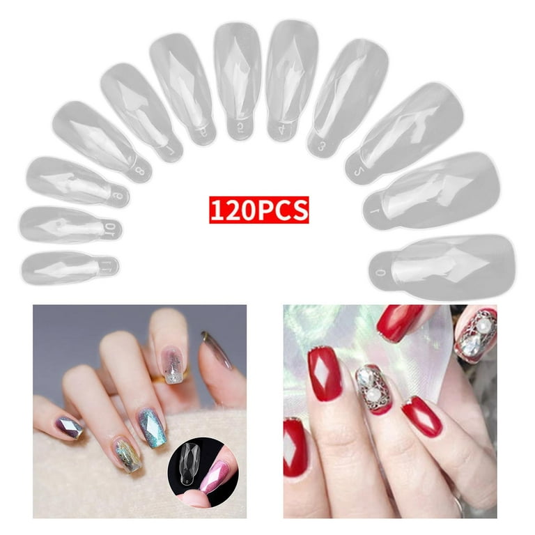 120box Dual Forms Fingernail Tips Nail Form Molds Diamond Shaped Full Cover Dual Nail Systems Form Quick Building for Home Use Salon - Walmart.com 120box-dual-forms-fingernail-tips-nail-form-molds-diamond-shaped-full-cover-dual-nail-systems-form-quick-building-for-home-use-salon-walmart-com