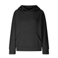 thumbnail image 2 of JTSRKL Kids Boys Girls Waffle Knitted Tops Cute Long Sleeve Casual Solid Color Athletic Hooded Pullover Sweatshirts Trendy Spring Lightweight Comfy Hoodie T-Shirts with Pockets Black 4-5 Years, 2 of 3