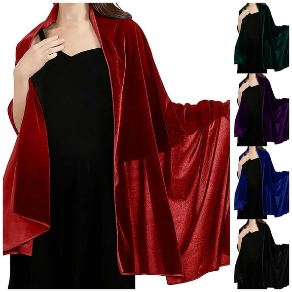 Gelikeya Womens Shawls and Wraps for Evening Dresses Elegant Formal Wedding Bridal Party Long Satin Shawl, Purple, One Size