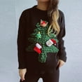 thumbnail image 4 of Cute Christmas Sweaters for Women 2025 Long Sleeve Crewneck 3D Christmas Tree Xmas Pullover Sweater Jumper Tops, 4 of 7