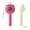 Rose Red&white, variant on ACDANC 2Pcs Cat Brush Painless Cat Brush for Shedding Rounded Anti-Static Cat Grooming Supplies,Brown