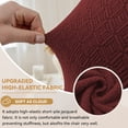 thumbnail image 4 of Chair Covers, Stretch Slipcovers For Dining Chairs, Elastic Polyester Seat Protectors Washable For Kitchen Wedding Banquet Decor, Wine, 4 of 6