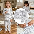 thumbnail image 5 of Angala 2 Piece Outfits For Girls Crew Neck Long Sleeve Cartoon Print Sleepwear With Pants Set Girls Fall Season Wear Clothes, 5 of 9