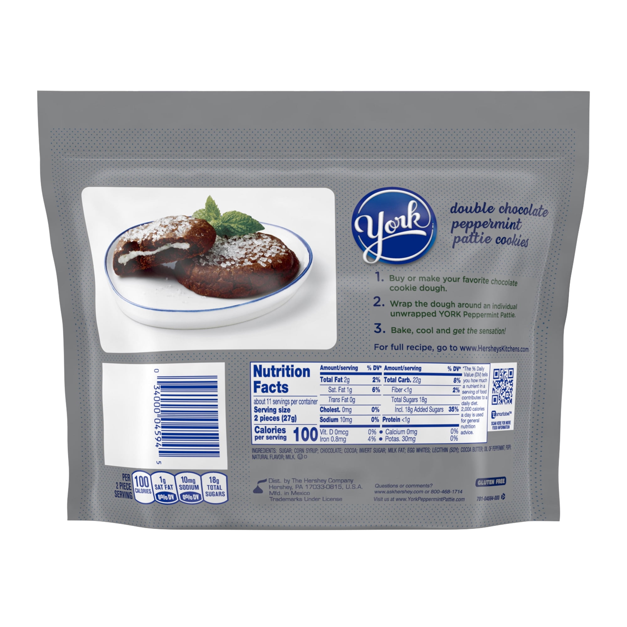YORK Dark Chocolate Peppermint Patties Candy, 10.1 oz, 3 Pack