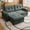 Green, variant on Kosynda 3 in 1 Convertible Sofa Bed with USB Charging, 77"W Pull Out Couch with Cup Holders, Chenille Loveseat Sleeper Sofa for Living Room, Bedroom, Apartment, Beige