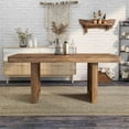 thumbnail image 4 of Furniture of America Blax Rustic Solid Wood Dining Table in Natural Tone, 4 of 9