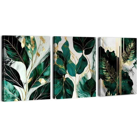 Abstract Flower Wall Art Boho Wildflower Wall Decor Vintage Neutral Canvas Wall Art Botanical Dried Floral Pictures Minimalist Farmhouse Artwork for Living Room Bedroom Home Decorations 12x16" 3Pcs