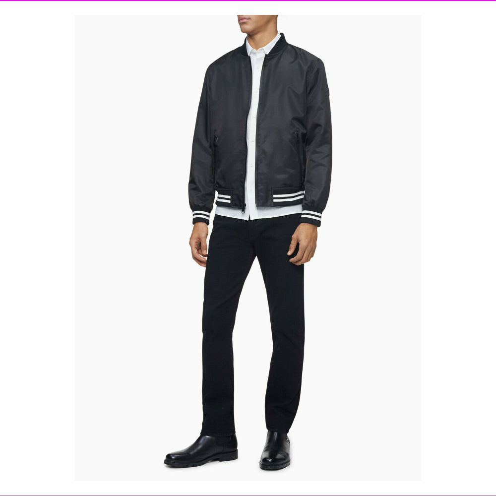 $125 Calvin klein Striped Full Zip 