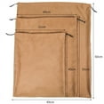 thumbnail image 6 of White Khaki Cotton Flannel Suede Bags Dustproof Bag for Luxury Handbag Clothes Shoes Packaging Storage Bag Drawstring Pouch (32x40cm,White), 6 of 6