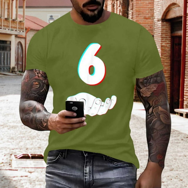 Tops para hombre, blusas y camisas de manga corta con cuello redondo para hombre, jersey informal con cuello redondo estampado para hombre, pantalones cortos deportivos para fitness, blusa de poliéste