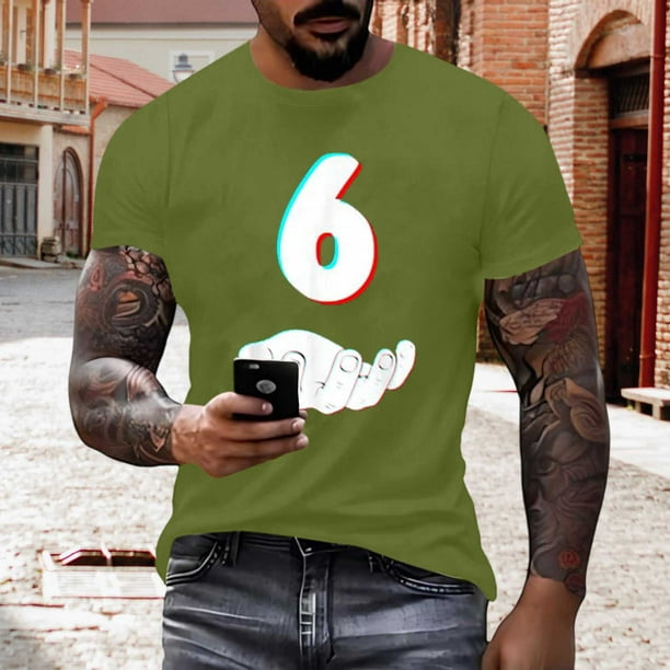 Tops para hombre, blusas y camisas de manga corta con cuello redondo para hombre, jersey informal con cuello redondo estampado para hombre, pantalones cortos deportivos para fitness, blusa de poliéste