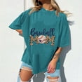 thumbnail image 5 of Tops de manga corta con hombros caídos informales de verano para mujer, camisetas divertidas con cuello redondo y estampado de béisbol OAVQHLG3B Store lin121212, 5 of 5