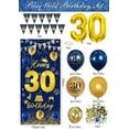 thumbnail image 4 of YANSION 30th Birthday Decoration Men, Blue Gold 30 Birthday Confetti Balloons, Large  30 Happy Birthday Banner Poster, 30 Birthday Party Decoration, 4 of 7
