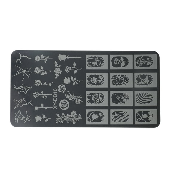 Unique Bargains 1 Pc Colorful Nail Art Stamp XY-DB10 Silver Tone